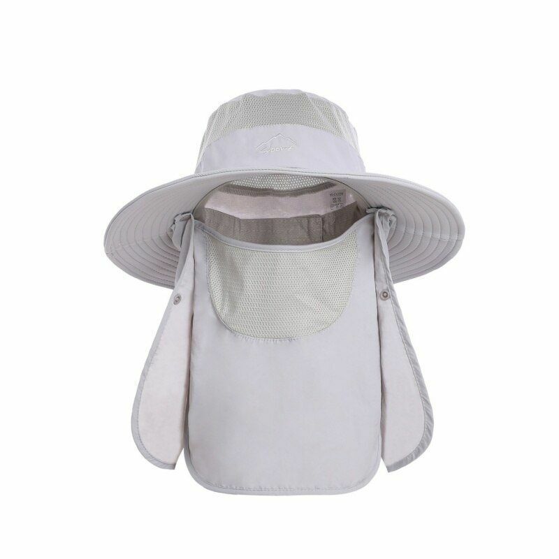 Fishing Hat Cap UPF 50+Sun Protection Neck Flap Outdoor Sport Camping Unisex 1PC