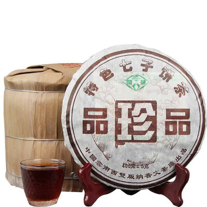Treasures 2006 Puwen Yunya Pu'er 400g Ripe Puer Tea Cake Shu Puer Old Puerh Cha