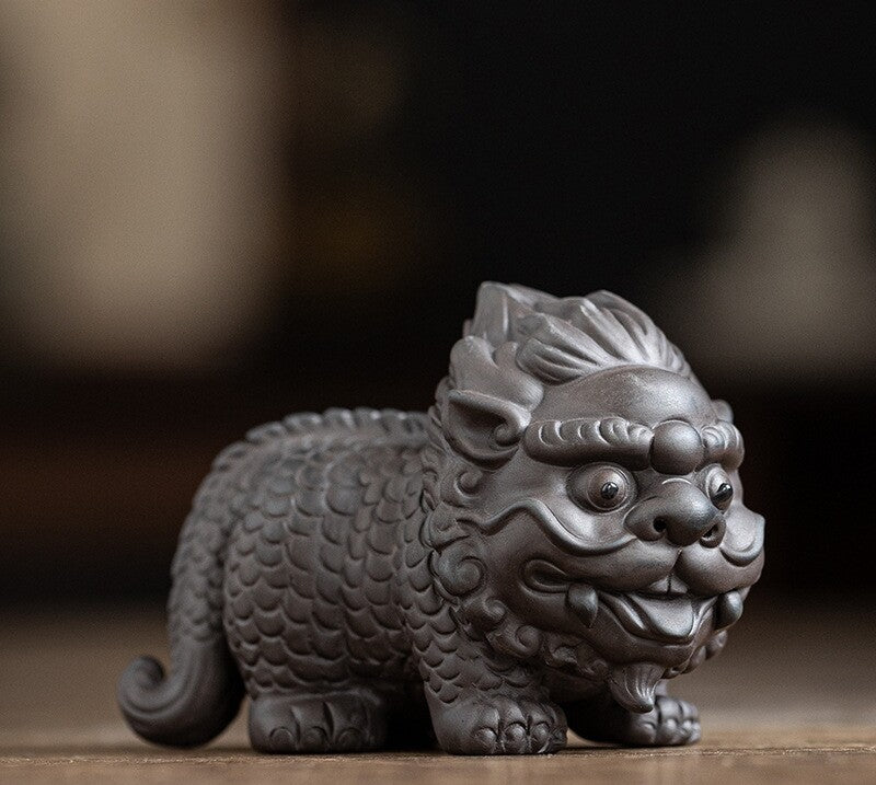 Wealth Bring Zisha Purple Clay Tea Pet Mascot Handmade Craft Chinese Tea Play