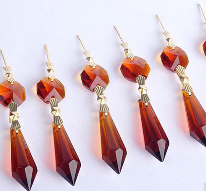 30Pc/lot 38mm Icicle Prisms Crystal Chandelier Parts Pendant Suncatcher Lighting