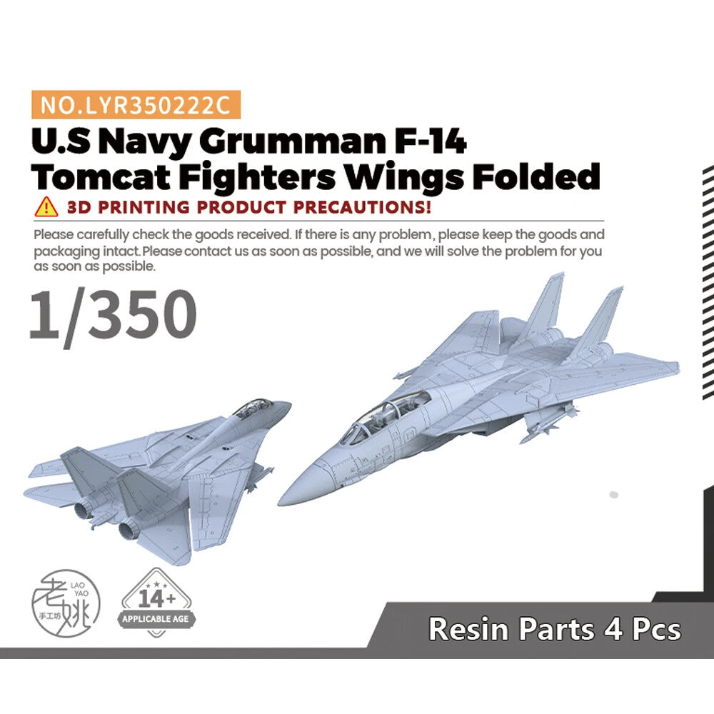 Yao's Studio LYR350222C 1/350 US Air Force Navy Grumman F-14 Tomcat Wings Folded