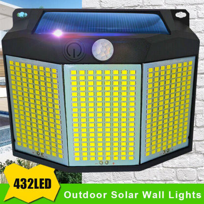 990000LM Lampara Solar Luces De Calle LED Con Sensor 432 LED Para Patio Jardin