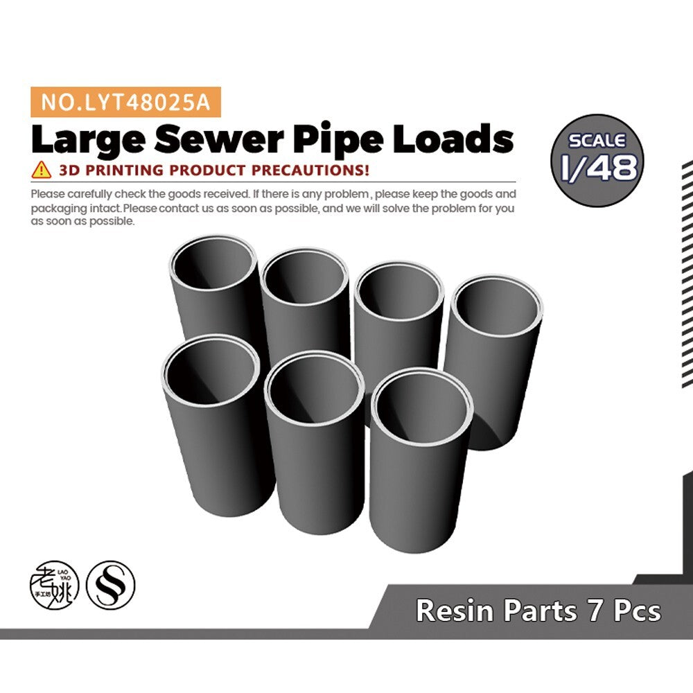 LYT48025A 1/48 Large Sewer Pipe Loads For Model Railroads Display Type-1