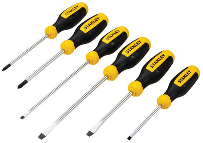 Stanley 6-Piece Screwdriver Set, Phillips and Slotted Tip Types (STHT60025)