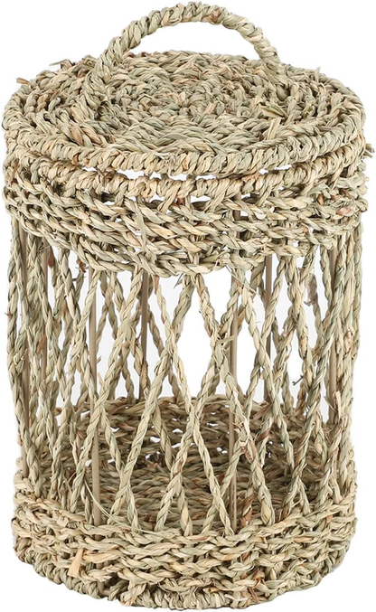 Handwoven Seagrass Basket Storage Home Organization Decoration Bathroom Kitchen