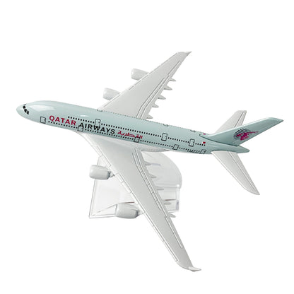 1:400 16cm A380 Qatar Airways Airplane Model Alloy Simulation Aircraft Ornaments