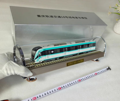 1:68 40CM Chongqin Rail Transit Line 18 Electric Passenger Trains Diecast Model