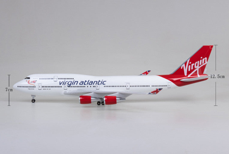 47CM 1:150 Virgin Atlantic BOEING 747-400 Airplane Landing Gears Resin Model