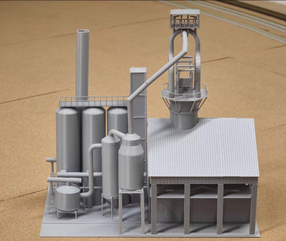 N scale 1:160 train model scene Steel Factory Chemical Plant Model