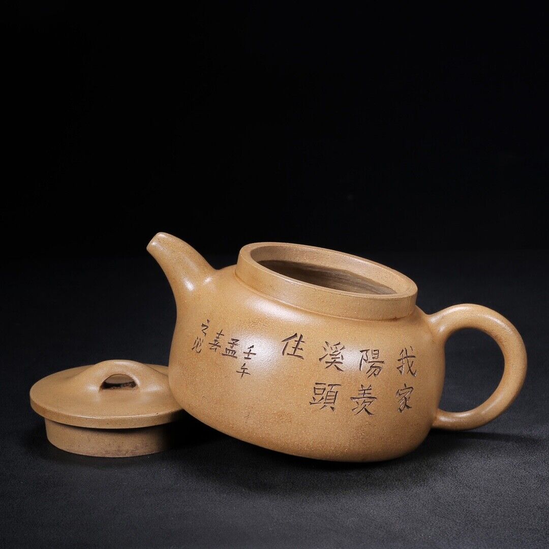 Chinese Yixing Zisha Clay Handmade Exquisite Teapot（鱼罩 底款：范家壶庄）