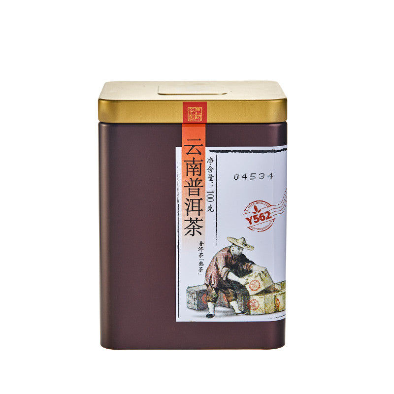 China Tea Classic Y562 Yunnan Pu'er Tea Pu-erh Tea Loose Tea Ripe 100g Tin