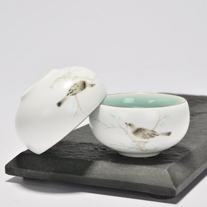 1pc handpainted tea cup LuoHan cup of tea 95ml master cup Chinese kungfu teacup