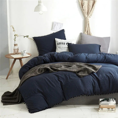 Bedding Set Queen Home Tassel Bed Cover Sets Size Duvet Cover No Sheet