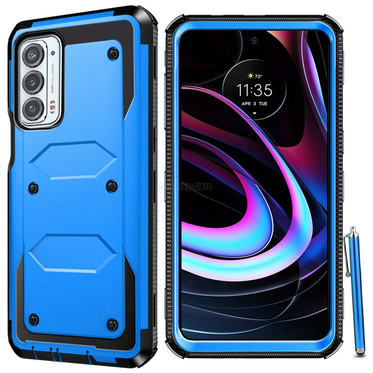 For Motorola Edge 5G UW / Edge (2021) Case Dual Layer Rugged Hybrid Phone Cover
