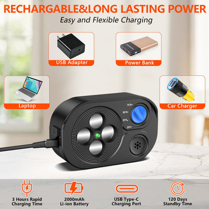 Automatic ultrasonic safety bark stop device, dog trainer, anti barking device,