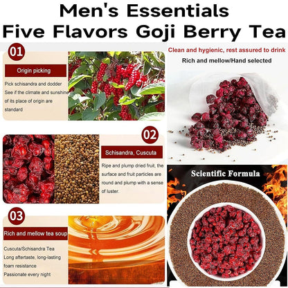 【Men’s Essentials】 Five Flavors Goji Berry Tea, Five Flavors Wolfberry Tea