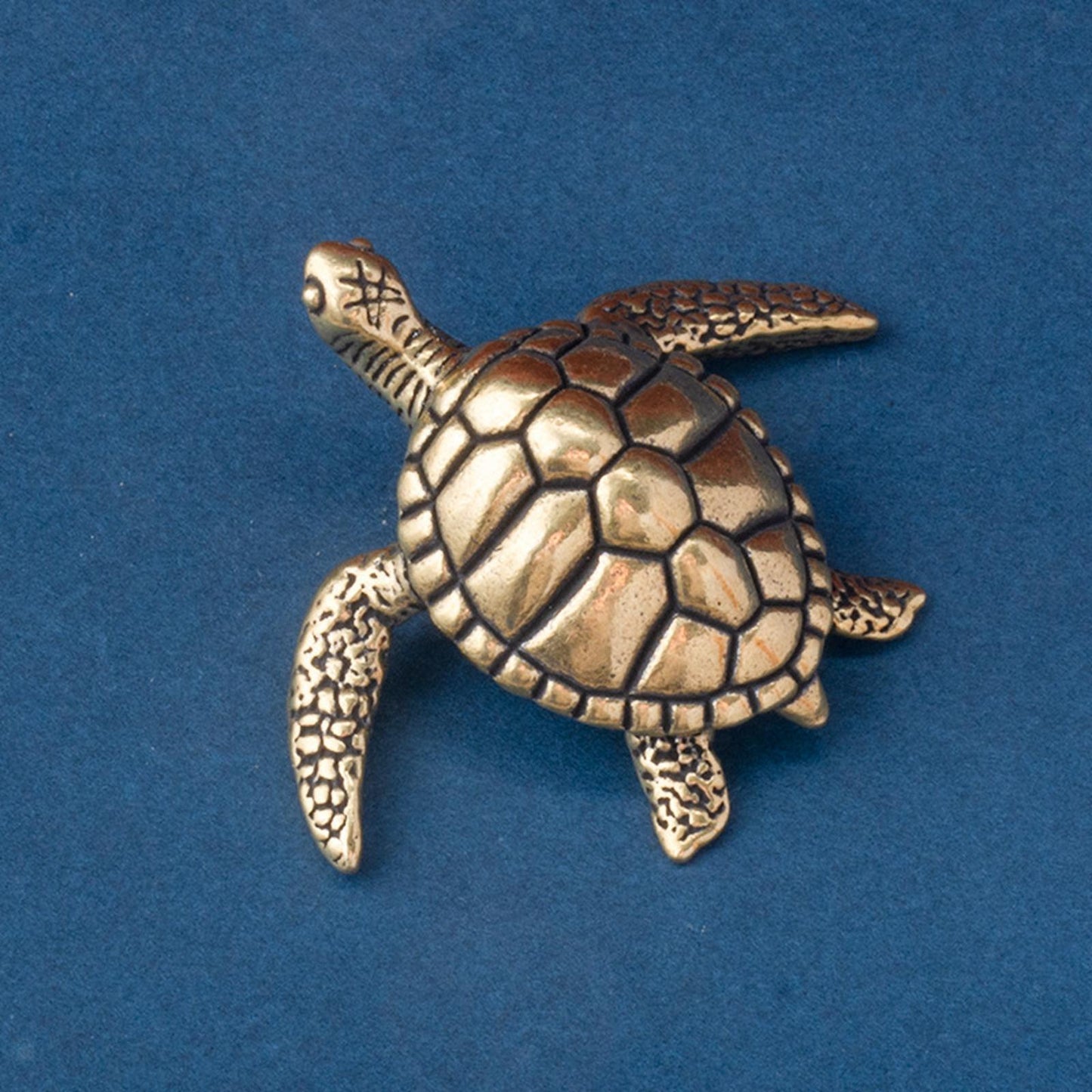 Brass Sea Turtle Statue Mini Tea Pet Figurine Cute Decoration for Bedroom