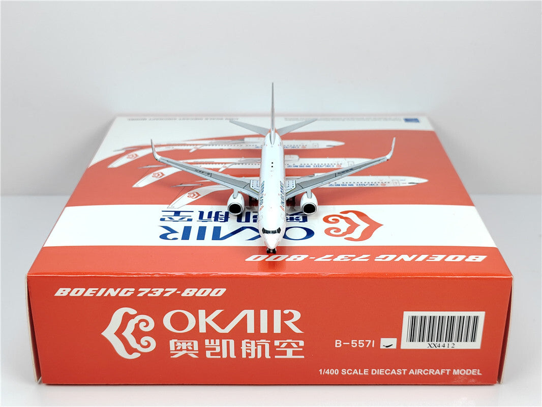 1:400 JC Wings OKAIR BOEING B737-800 Passenger Airplane Diecast Model