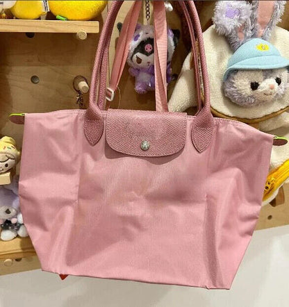 New Fashion High Capacity Embroidered Nylon Shoulder Bag Shopping Bag