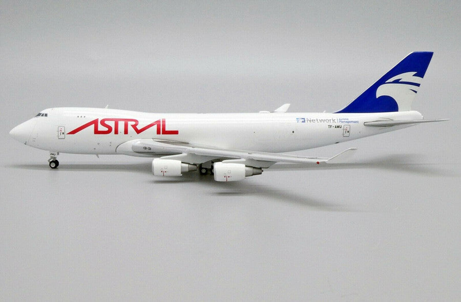 JCWings Astral Aviation B747-400F(SCD) TF-AMU 1/400 diecast plane model aircraft