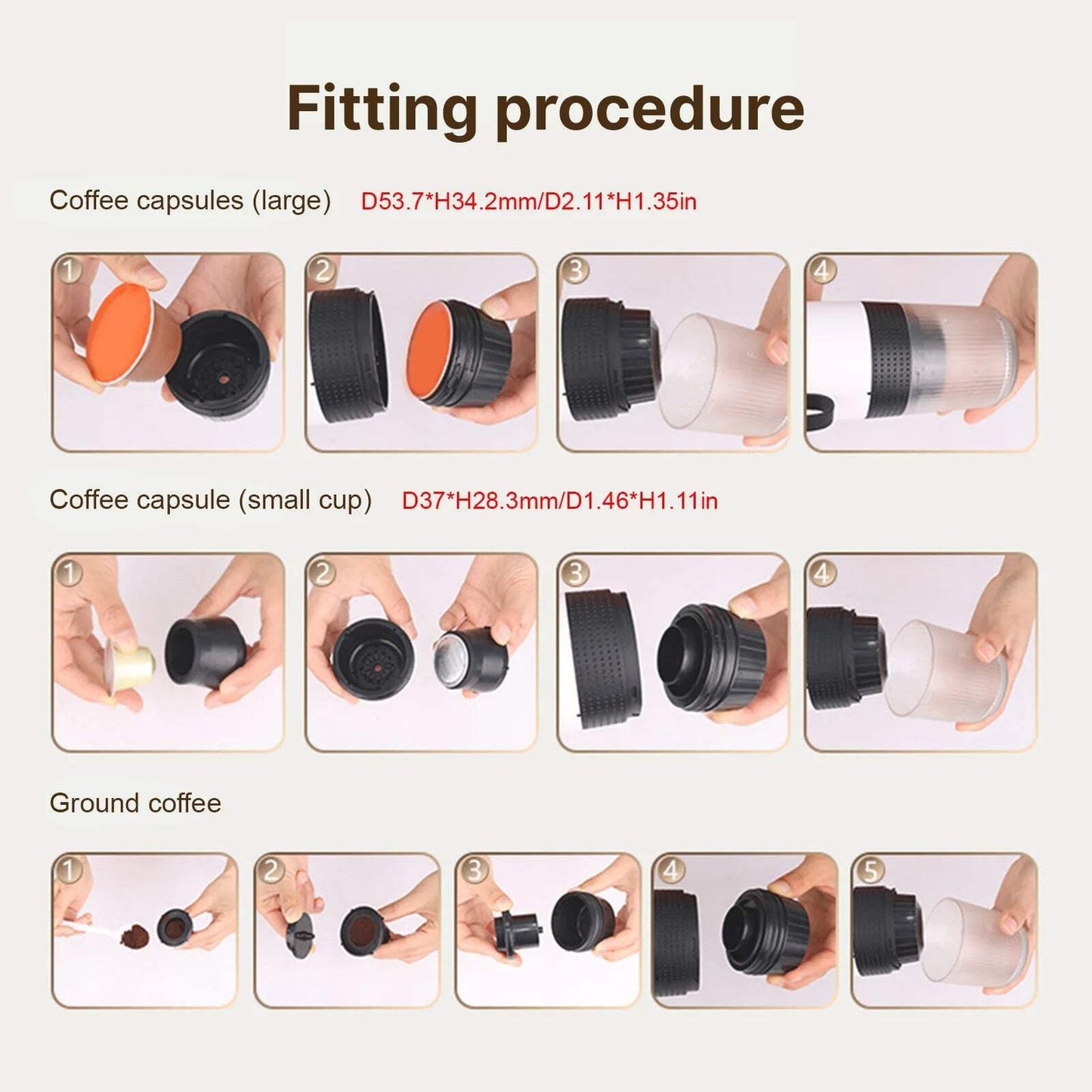 Mini Coffee Maker(15Bar) – Capsule & Ground Coffee