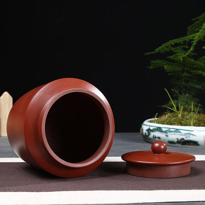Real Yixing Zisha Tea Candy Solid Color Sealed Lid Tea Canister For Loose Tea