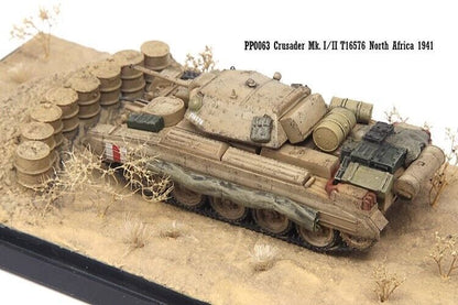 S-Model 1/72 PP0063 Crusader MK.Ⅰ/Ⅱ T16576 Tank North Africa 1941 Model+Platform