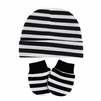 Hats Gloves 3pcs/Lot Solid Childrens Cotton Baby Winter Warm Cap Toddler Beanie