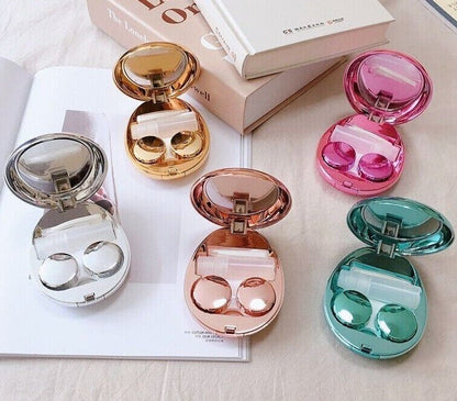 Contact Lens Case Ultra-Thin Travel Set Organizers Storage Box 9x7.4x3cm Plastic