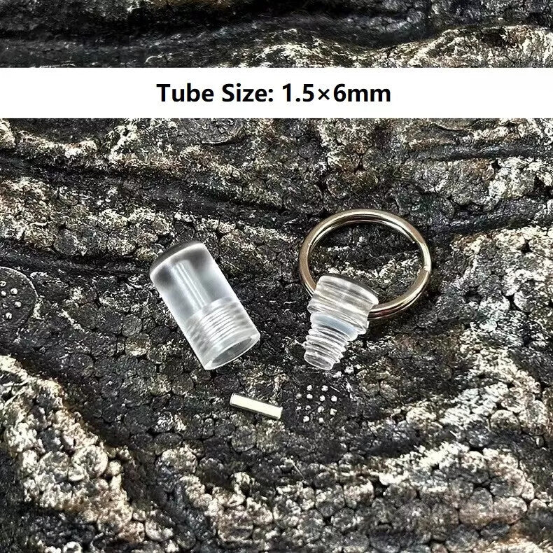 25years luminous Tube Pendants Paracord Beads Key Ring Necklace Pendants Zipper