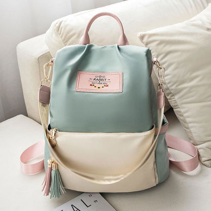 Women Backpack Canvas Teenage Bags Candy Color School Bag Outdoor Travel College