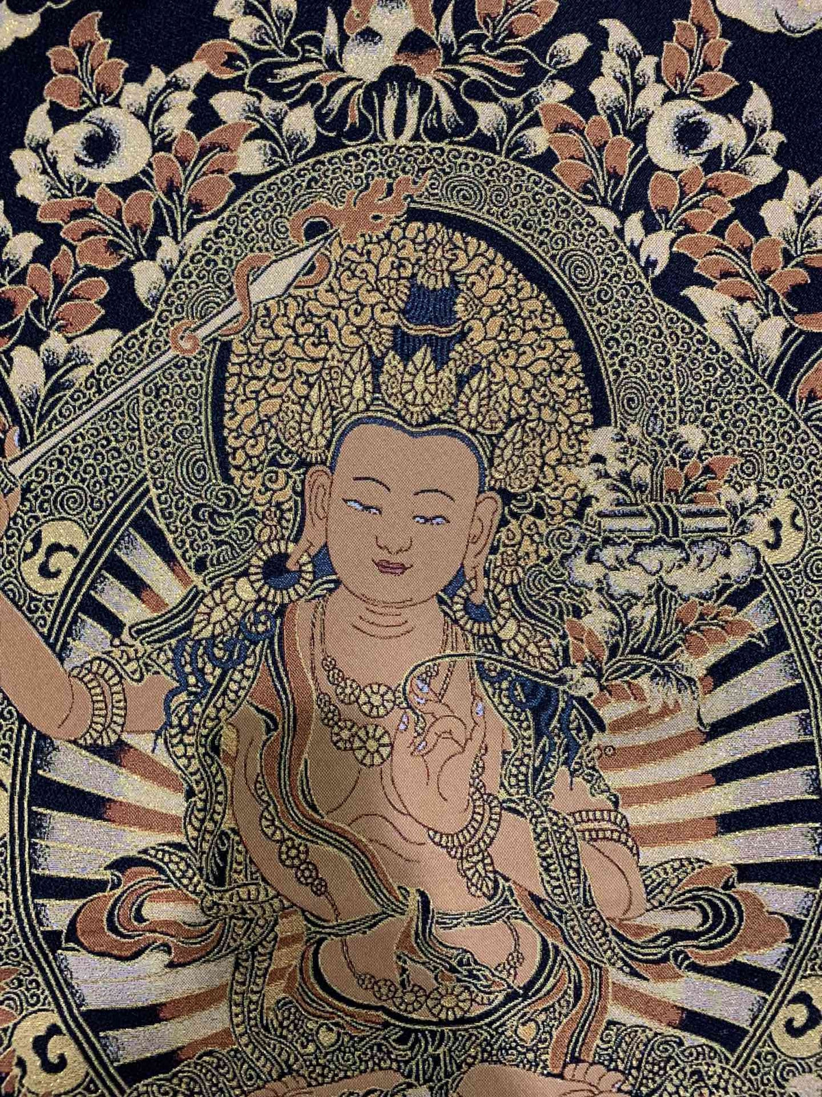 36" Tibet Tibetan Cloth Silk Buddhism Manjusri Bodhisattva Tangka Thangka Mural
