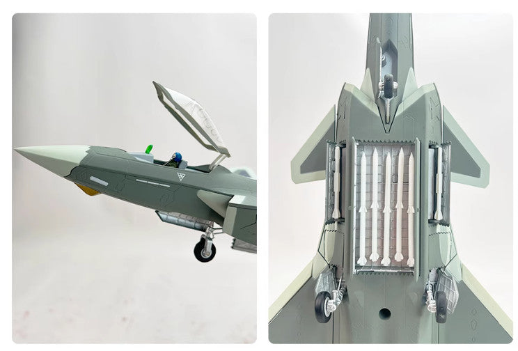 1:60 38CM AVIC China J-20 Stealth Fighter Plane Diecast Military Aircraft Model