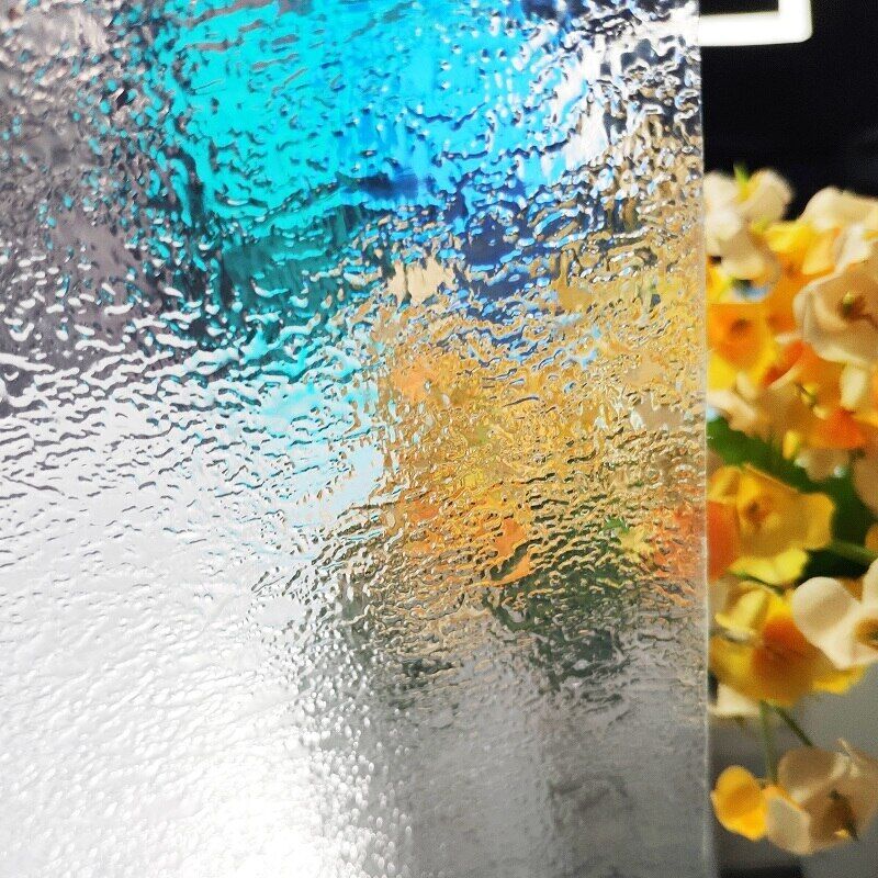 Window Film PVC Rain Pattern Static Cling No Glue Privacy Sticker Reusable Decal