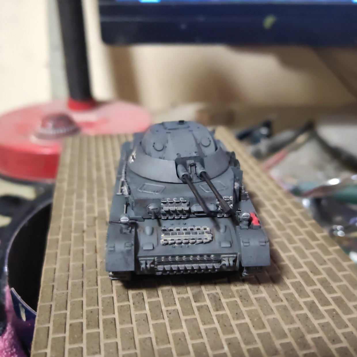 3D Printed 1/72 Jgermany No. 4 Ball Flash Tank Finished Product
