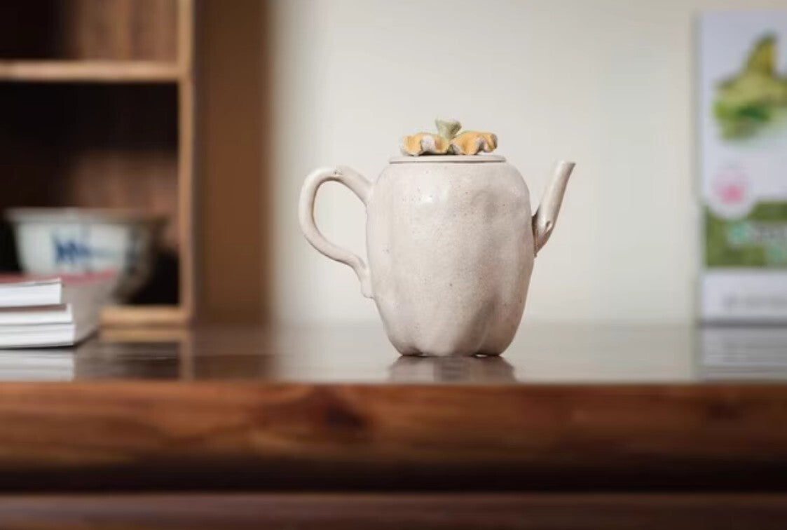 160cc chinese Yixing Handmade Zisha teapot white Clay shizi hu Gongfu Tea Pot