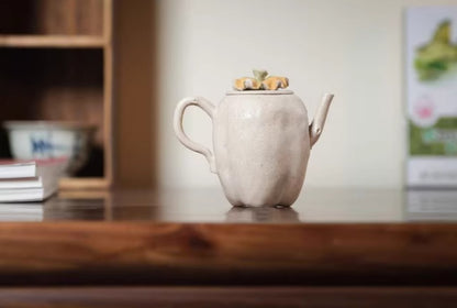 160cc chinese Yixing Handmade Zisha teapot white Clay shizi hu Gongfu Tea Pot