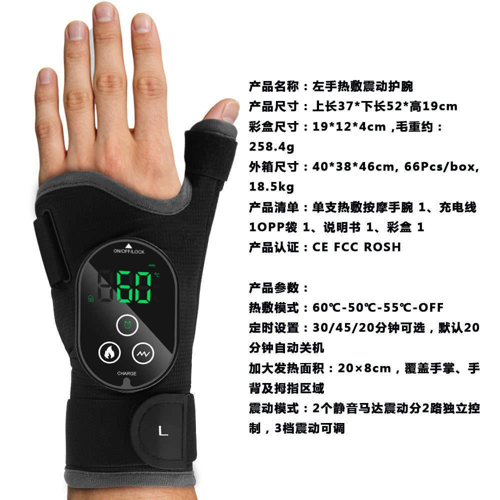 Wireless Electric Hot Compress Wrist Support Hand Pain Relief Massager Belt