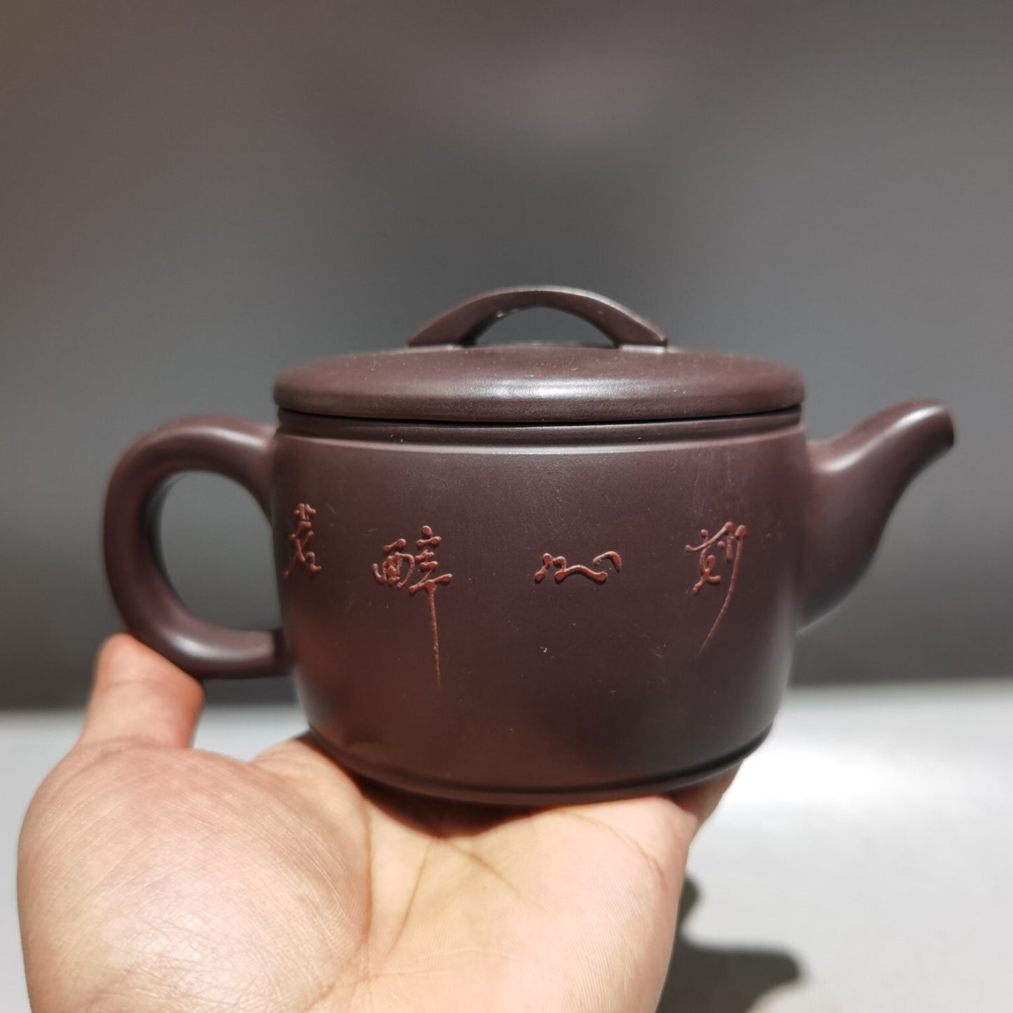 Antique Collection China Yixing Zisha Clay Teapot Hanwa Pot Zhou Guizhen 420ml
