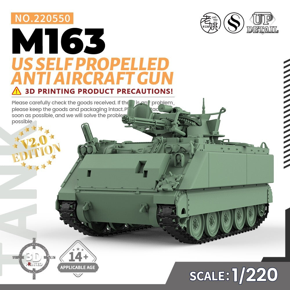 SS220550 1/220 Military Model Kit US M163 Self Propelled Anti Aircraft Gun
