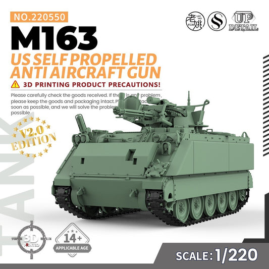 SS220550 1/220 Military Model Kit US M163 Self Propelled Anti Aircraft Gun