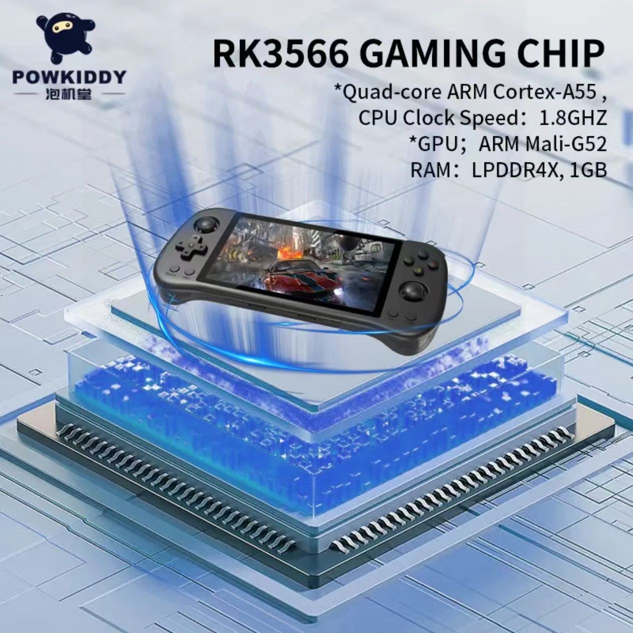 Powkiddy X55 64GB -256GB SD : Retro Handheld Game Console 5.5 inch Screen