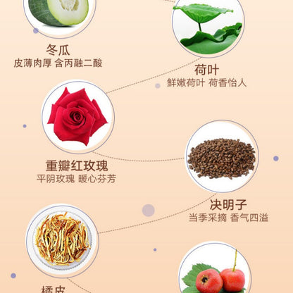 100g Big Belly Tea Oil Cut Tea Reducing Belly Tea Winter Melon Lotus Leaf Tea