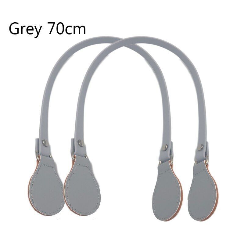 Flat Handles Faux Leather Handle Removable Flowers Canvas Handbags Accessories