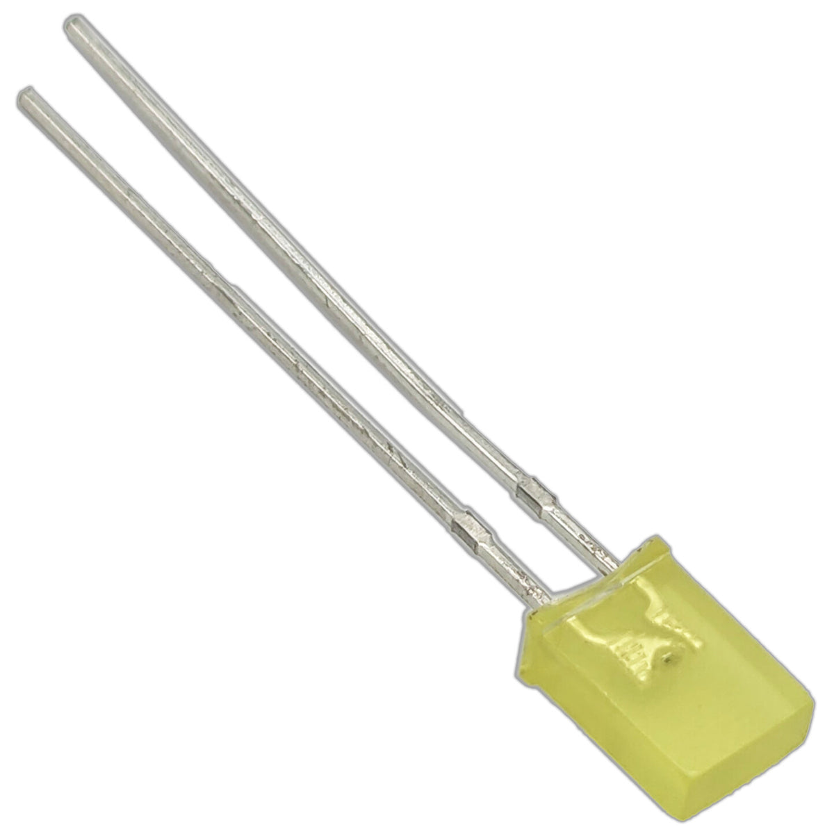 10 Pack Yellow Rectangular LEDs, Diffused Lens (5mm x 2mm x 7mm)