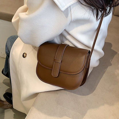 Women Saddle Bag Green Synthetic Leather Crossbody Shoulder Bag Handbags Purses