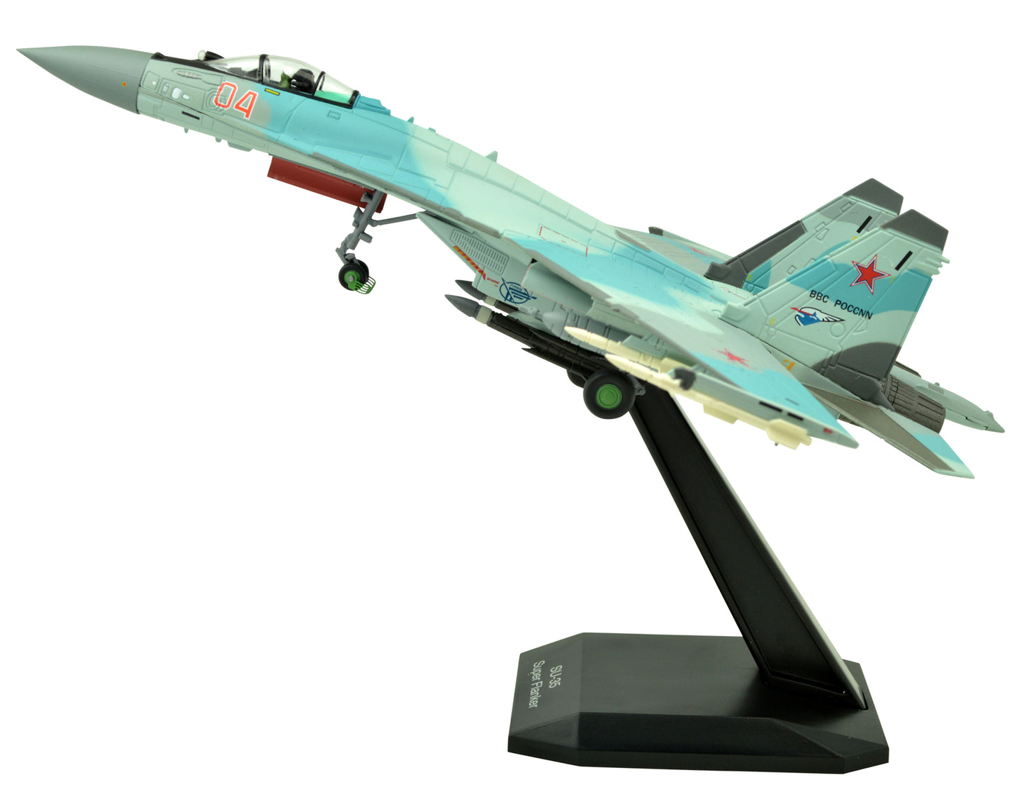 1:100 Sukhoi SU-35 Fighter Attack Metal Military Airplane Model,RFAF,Blue Color