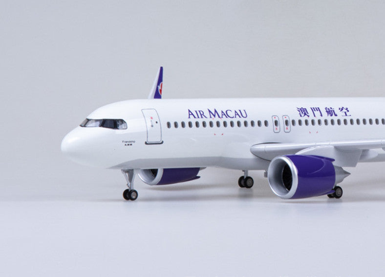 47CM 1:80 AIR MACAU AIRBUS A320neo Airplane Landing Gears Resin Aircraft Model