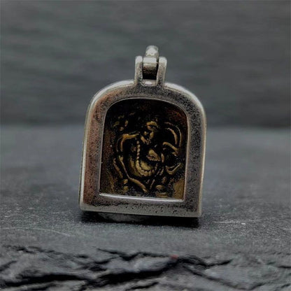 Tibetan Mahakala Ghau Box Pendant Yellow Jambhala Green Tara Amulet Openable