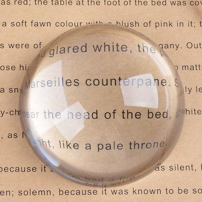 Big Magnifying Glass Paperweight Dome Magnifiers Semi Crystal Ball 60mm